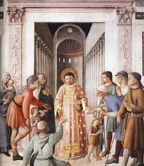 Fra Angelico St Lawrence Distributes Food to the Poor Germany oil painting art